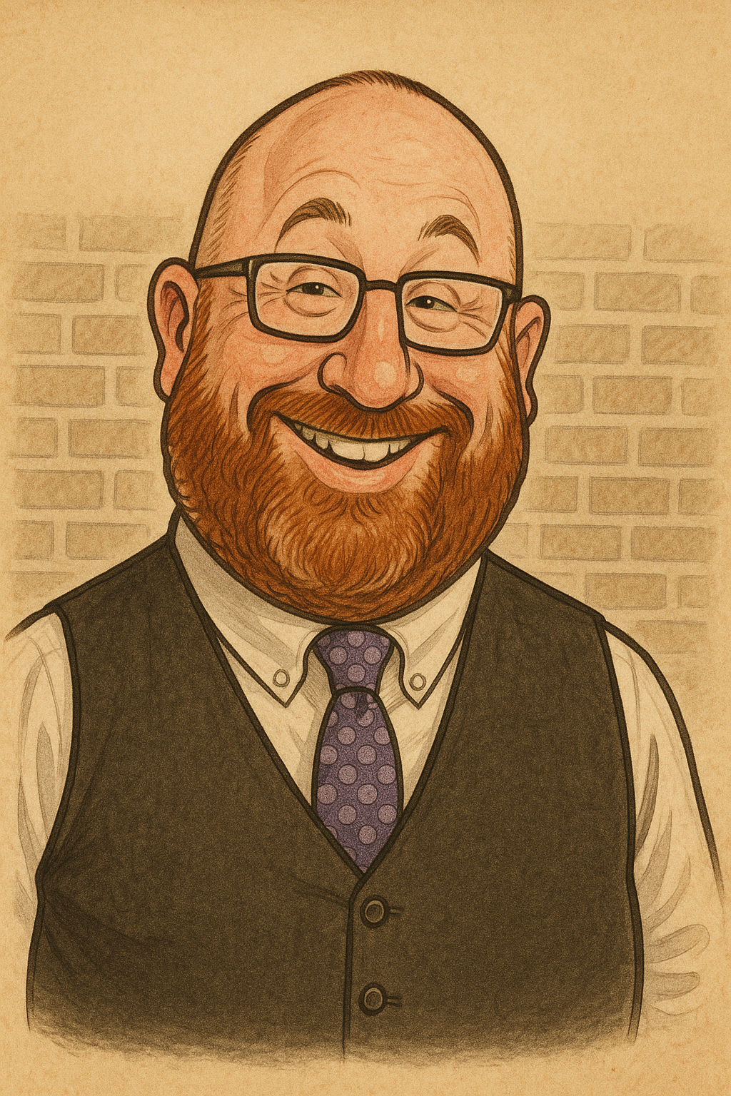 caricature of Andrew Smithson