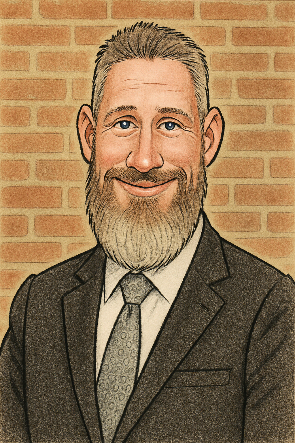 caricature of Scott Arnburg