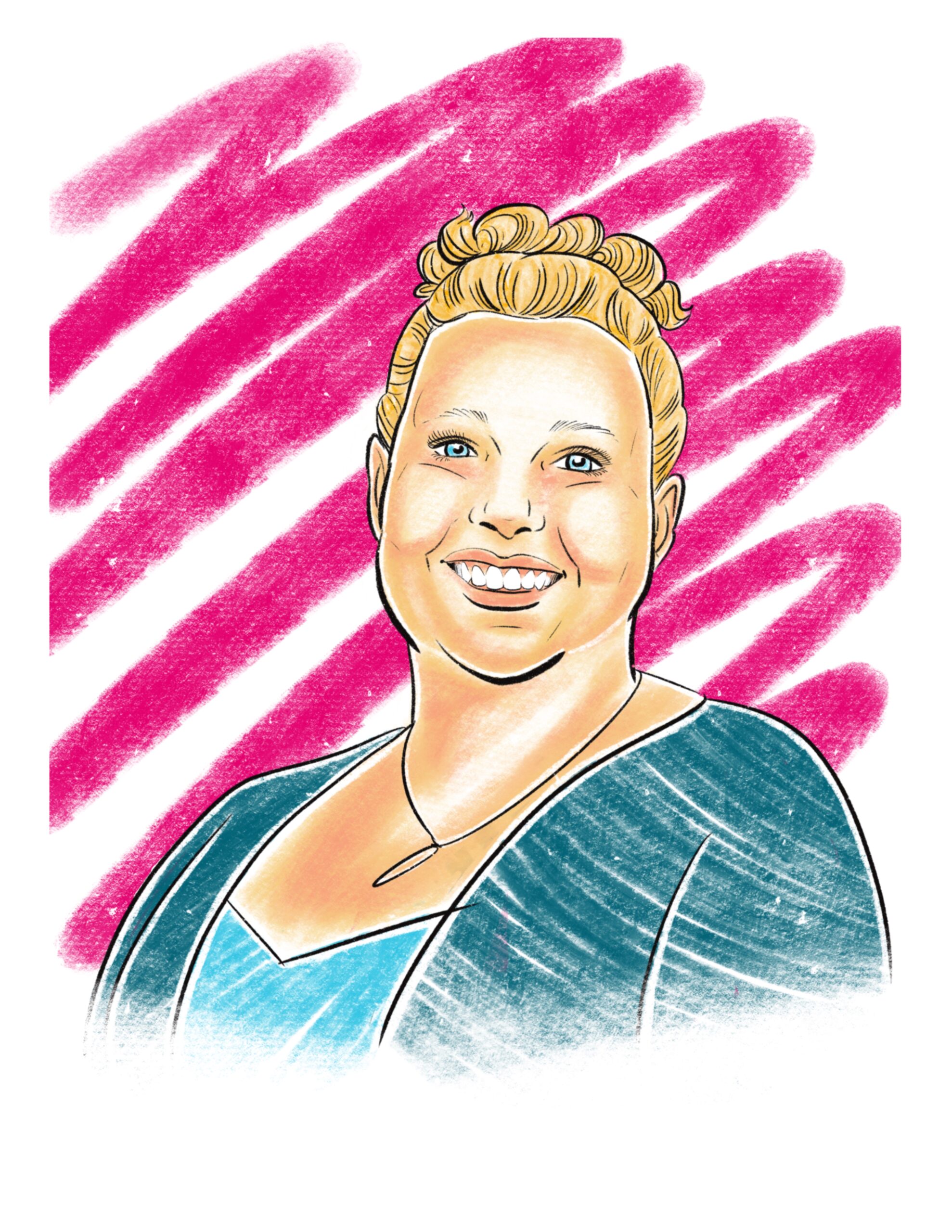 caricature of Katie Albrecht, MBA, FPQP®