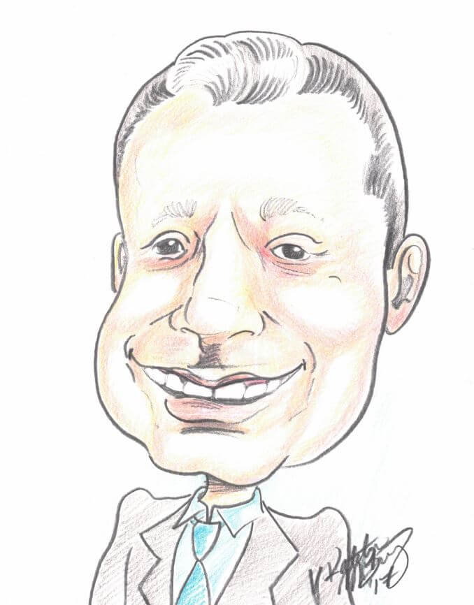caricature of Scott Nelson