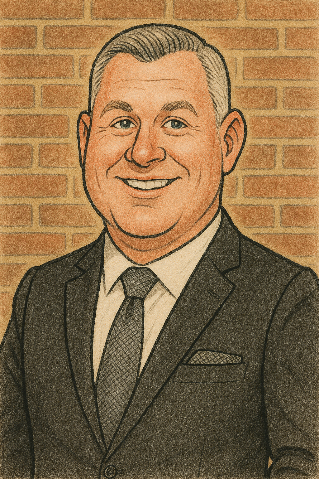 caricature of Scott Nelson