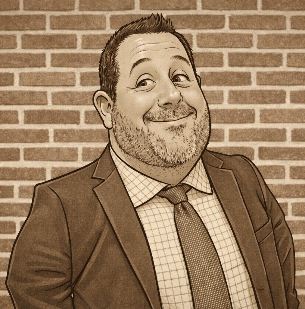 caricature of Erik Blase