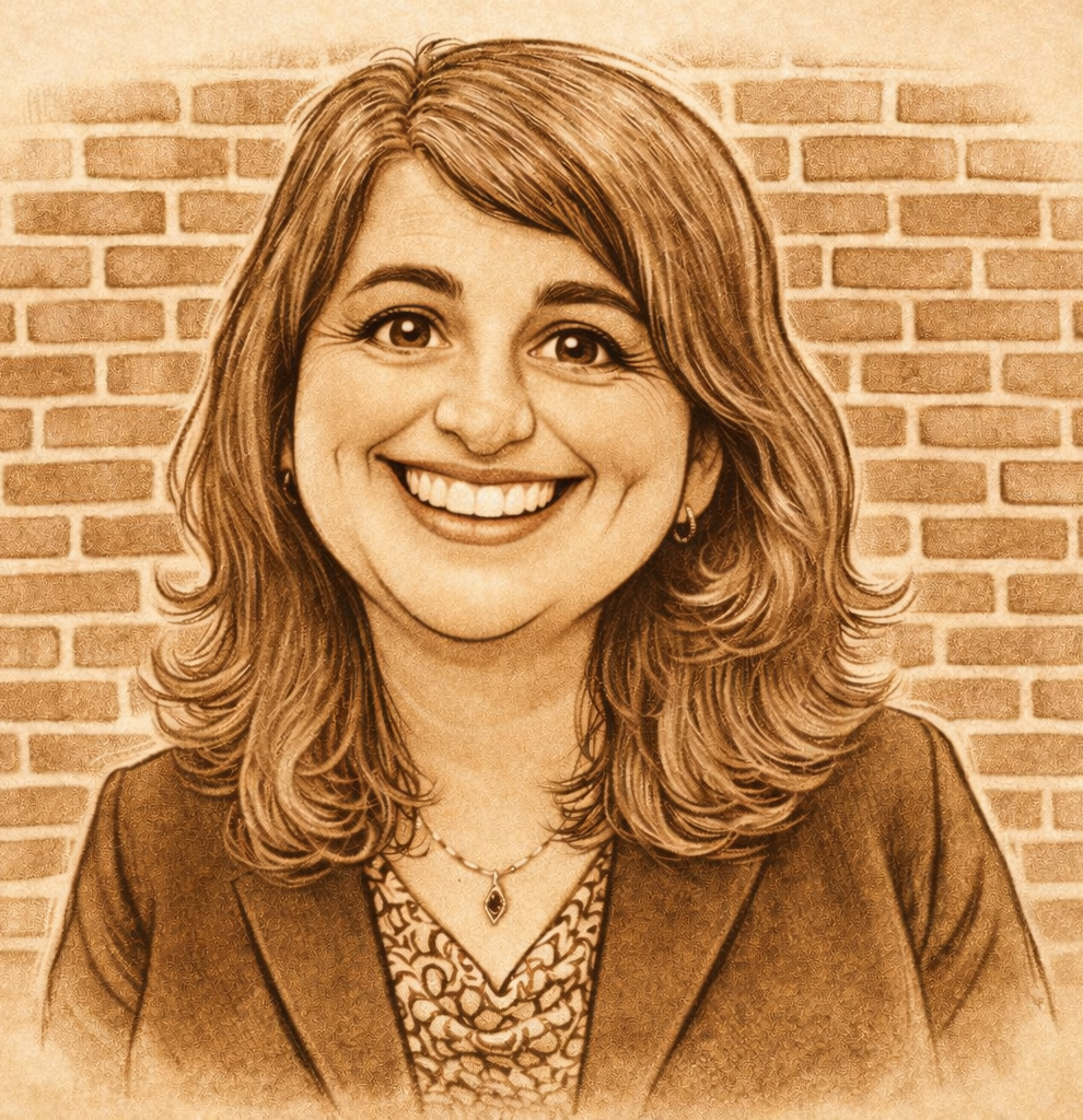 caricature of Laura Thieben